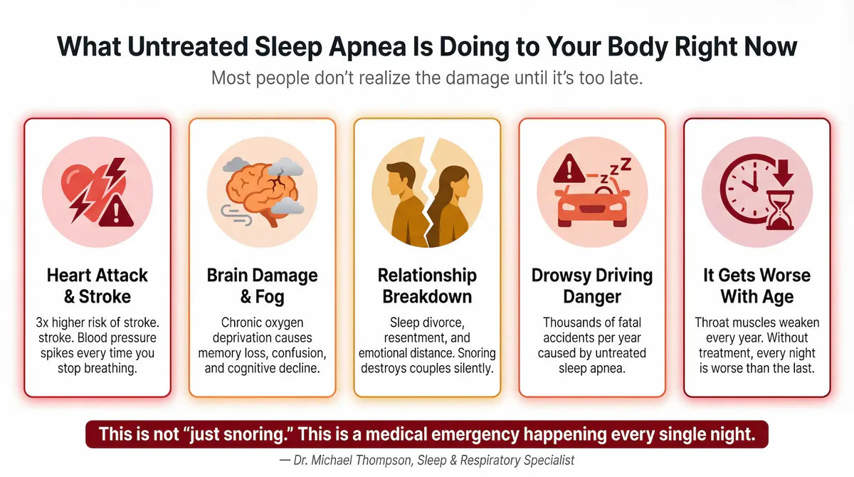 Untreated sleep apnea infographic